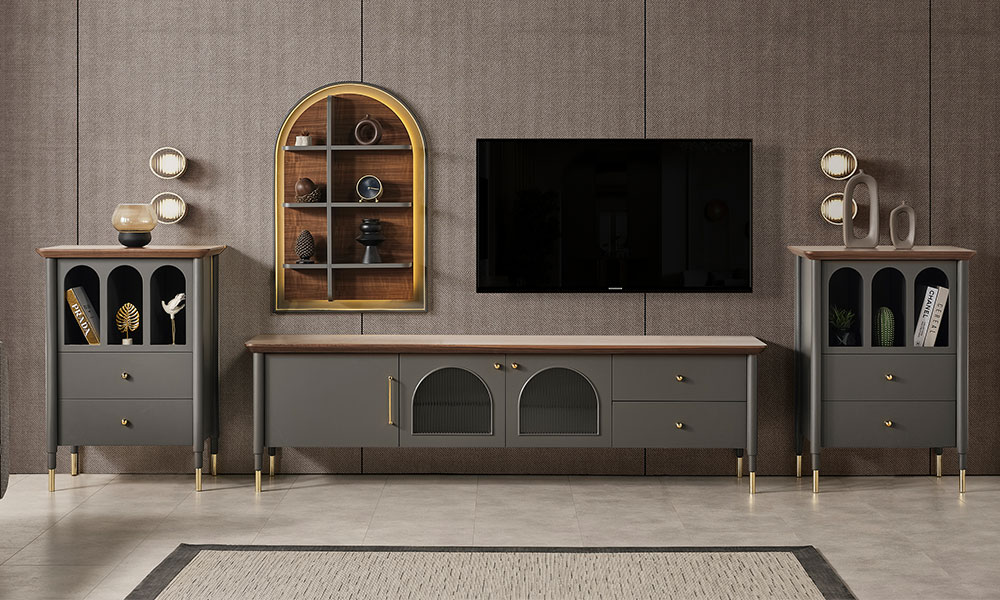 Yıldız Antrasit Yemek Odası Takımı | İnegöl Mobilya